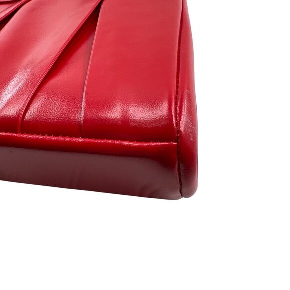 Vintage Handmade Vinyl Handbag Shoulder bag Red - Picture 4 of 8